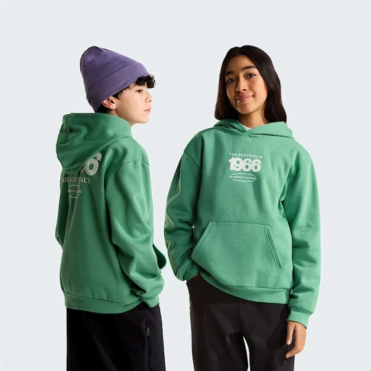 Zdjęcie produktu The North Face Młodzieżowa Luźna Bluza Z Kapturem I Grafiką Track Dimmed Algae Rozmiar XXL male