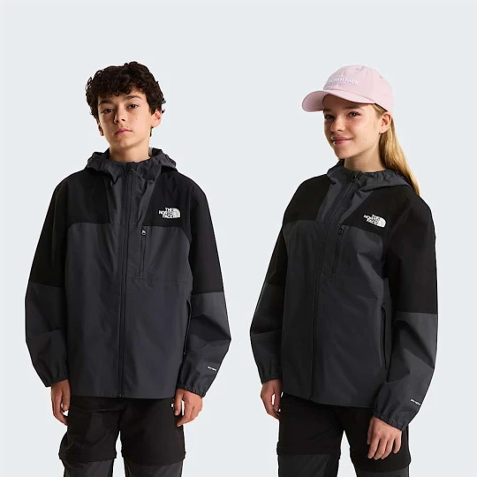 Zdjęcie produktu The North Face Młodzieżowa Pakowalna Kurtka Turystyczna Typu Shell Tnf Black-asphalt Grey Rozmiar XS male
