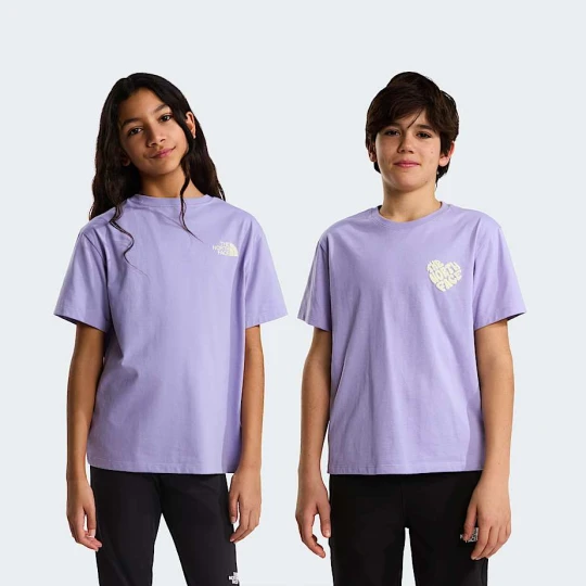 Zdjęcie produktu The North Face Młodzieżowy Luźny T-shirt Z Grafiką brand Proud Pale Plum Rozmiar M female