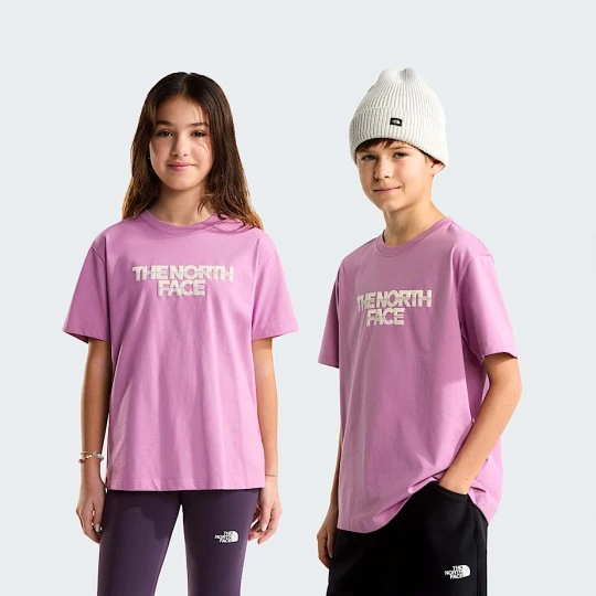 Zdjęcie produktu The North Face Młodzieżowy Luźny T-shirt Z Grafiką Chalbi Hushed Lavender Rozmiar L female