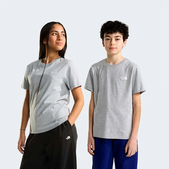 Zdjęcie produktu The North Face Młodzieżowy T-shirt Evolution Simple Dome Tnf Pale Grey Heather Rozmiar XXL male