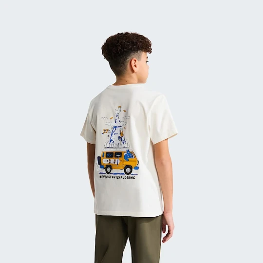 Zdjęcie produktu The North Face Młodzieżowy T-shirt Z Grafiką O Regularnym Kroju Outdoor White Dune Rozmiar XXL male