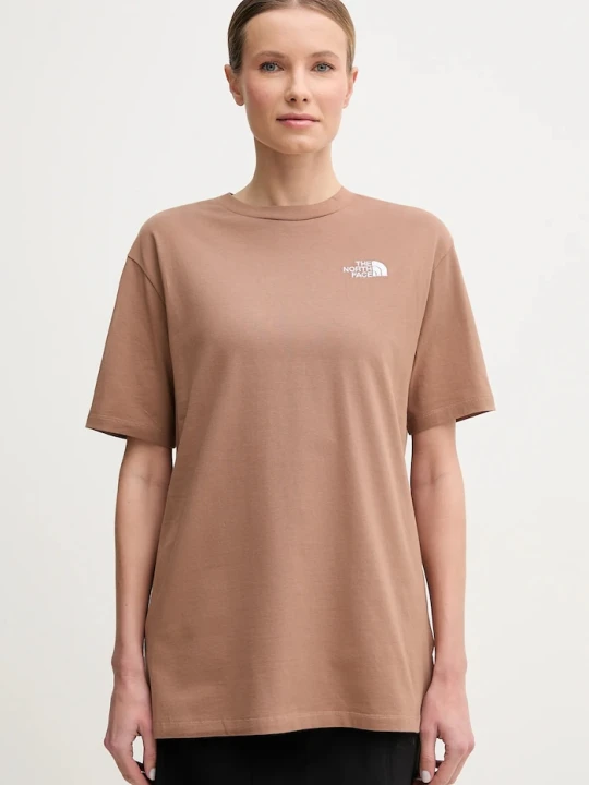 Zdjęcie produktu The North Face t-shirt bawełniany Essential brązowy