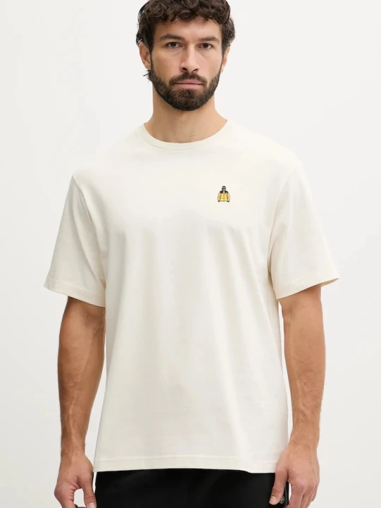 Zdjęcie produktu The North Face t-shirt bawełniany Icon Mountain beżowy
