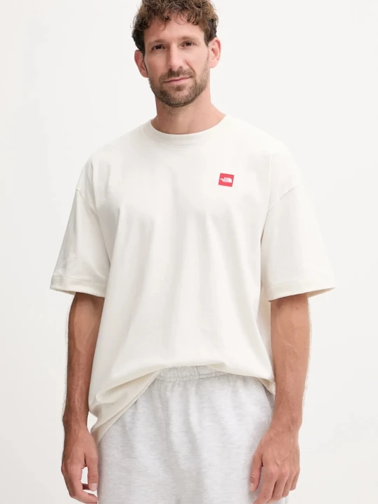 Zdjęcie produktu The North Face t-shirt bawełniany Redbox beżowy