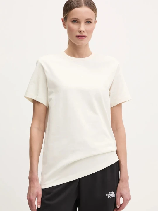 Zdjęcie produktu The North Face t-shirt bawełniany Relaxed beżowy