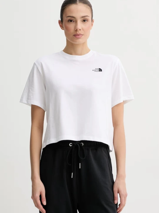 Zdjęcie produktu The North Face t-shirt damski bawełniany Evolution Simple Dome biały
