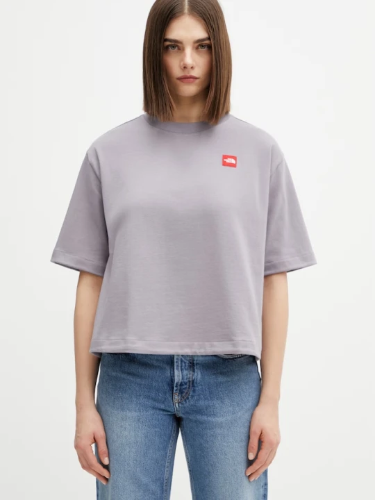 Zdjęcie produktu The North Face T-shirt damski bawełniany Redbox fioletowy