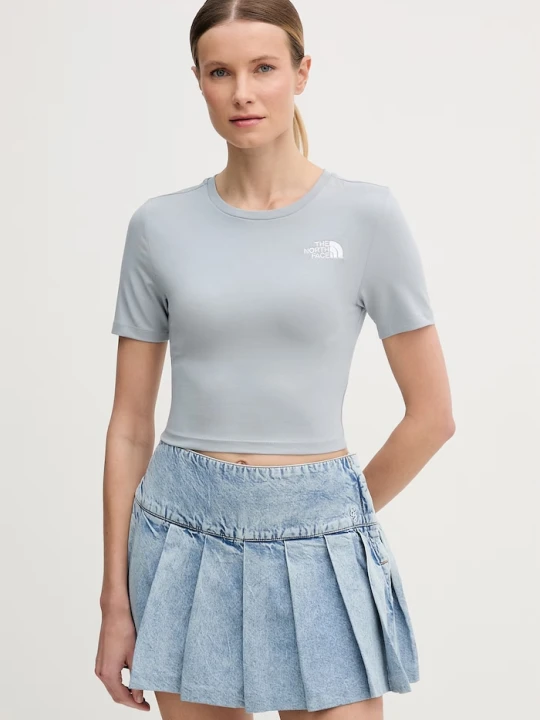 Zdjęcie produktu The North Face t-shirt damski bawełniany z elastanem niebieski