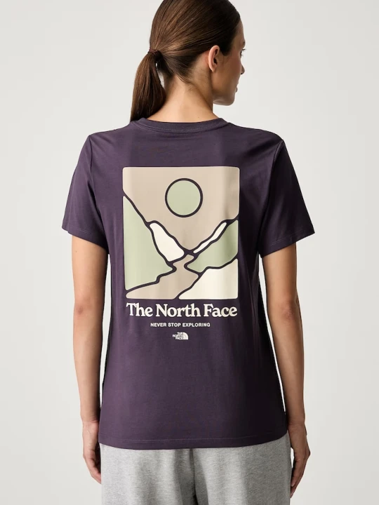 Zdjęcie produktu The North Face T-shirt damski z bawełną Monte fioletowy