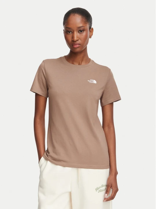 Zdjęcie produktu The North Face T-Shirt Evolution Simple Dome Slm NF0A8FX7 Brązowy jasny Regular Fit