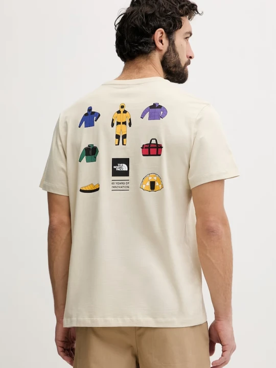 Zdjęcie produktu The North Face t-shirt męski bawełniany CELEBRATION beżowy