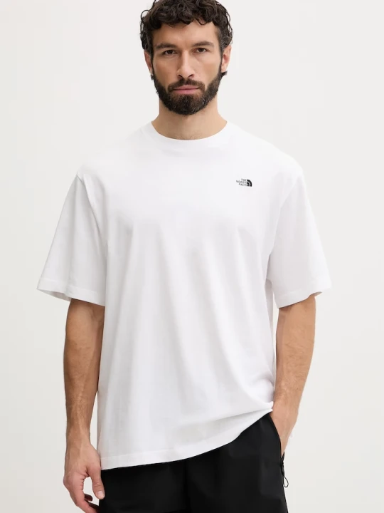 Zdjęcie produktu The North Face t-shirt męski bawełniany Essential Simple Dome biały