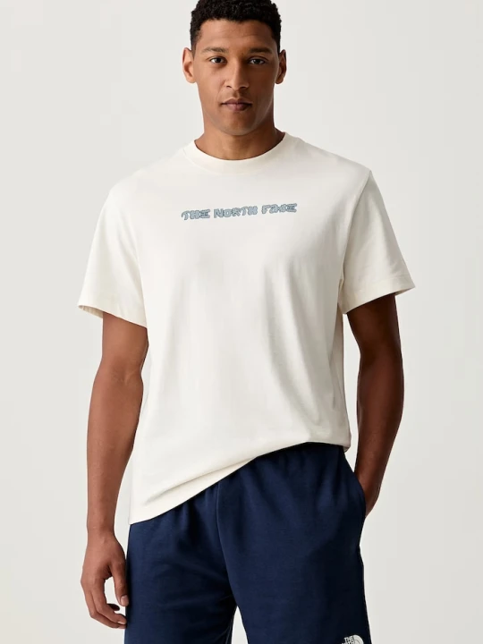 Zdjęcie produktu The North Face T-shirt męski bawełniany LOGO TWIST RELAXED beżowy