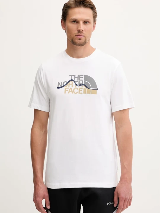 Zdjęcie produktu The North Face t-shirt męski bawełniany MOUNTAIN LINE biały