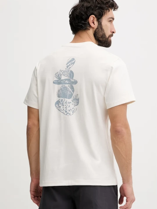 Zdjęcie produktu The North Face t-shirt męski bawełniany STONES RELAXED beżowy
