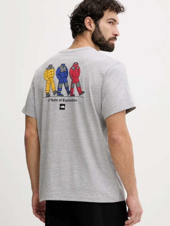 Zdjęcie produktu The North Face T-shirt męski z bawełną CELEBRATION szary