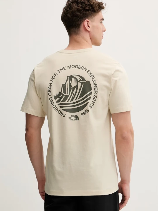 Zdjęcie produktu The North Face T-shirt męski z bawełną MONTE beżowy
