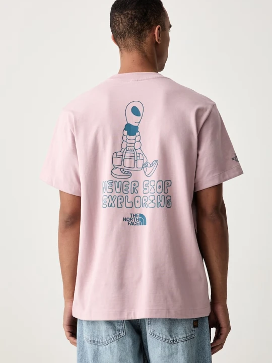 Zdjęcie produktu The North Face T-shirt oversize męski bawełniany ALIEN różowy