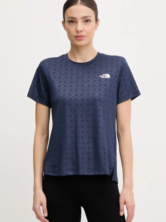 Zdjęcie produktu The North Face t-shirt treningowy damski FLEX EMBOSSED granatowy