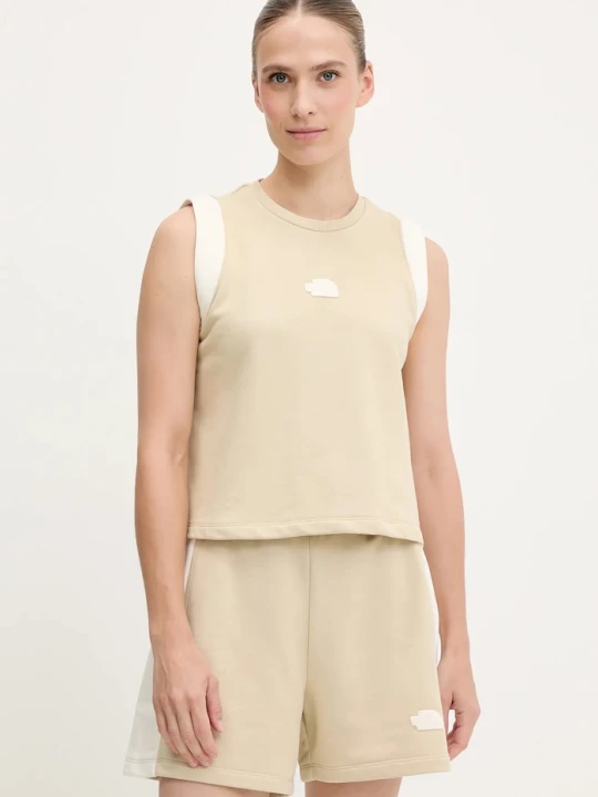 Zdjęcie produktu The North Face top Terry Relaxed beżowy