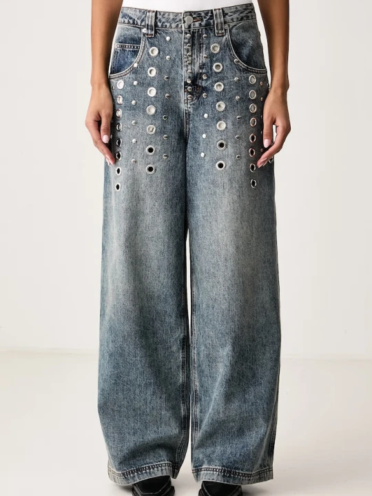 Zdjęcie produktu The Ragged Priest jeansy relaxed fit damskie niebieski