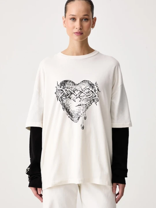 Zdjęcie produktu The Ragged Priest longsleeve damski bawełniany z elastanem beżowy
