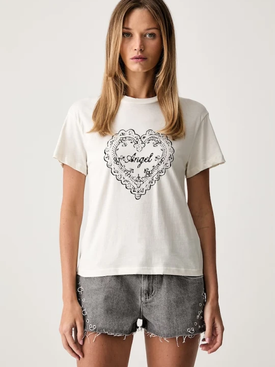 Zdjęcie produktu The Ragged Priest T-shirt damski bawełniany beżowy