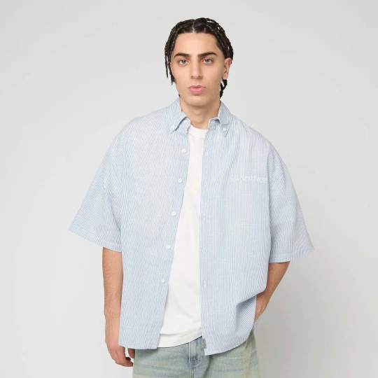 Zdjęcie produktu The Short Sleeve Shirt Another Cotton Lab niebieski