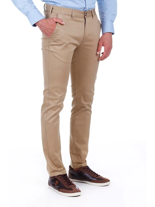 Zdjęcie produktu The Time of Bocha Spodnie chino w kolorze beżowym rozmiar: 50