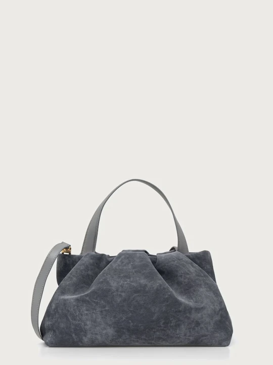 Zdjęcie produktu Themoire torebka crossbody damska z imitacji zamszu ATHENA THEMOIRè szary