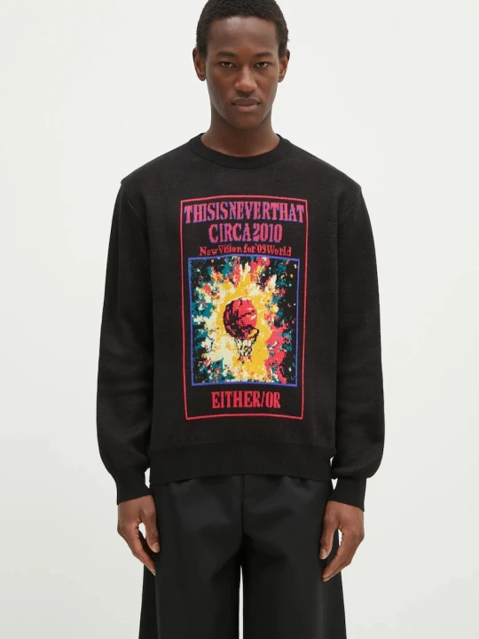 Zdjęcie produktu thisisneverthat sweter z domieszką wełny Basketball Hoop Knit Sweater
