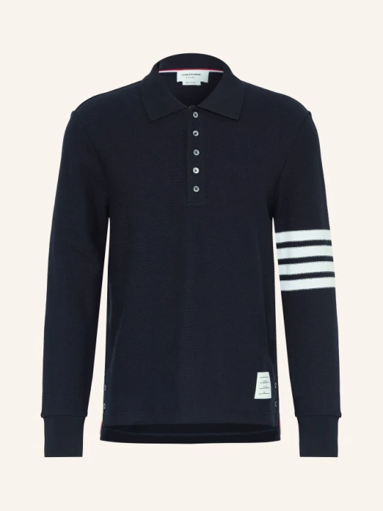 Zdjęcie produktu Thom Browne. Koszulka Polo Z Pikowanym Wzorem blau GRANATOWY