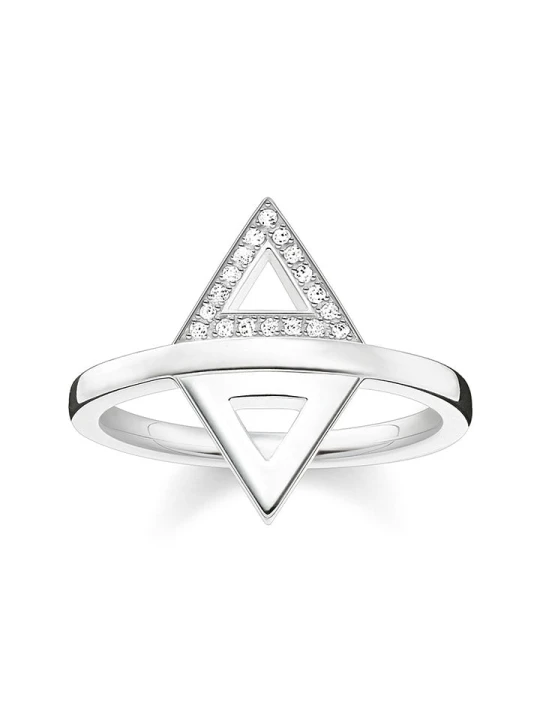 Zdjęcie produktu Thomas Sabo Srebrny pierścionek z cyrkoniami rozmiar: 52