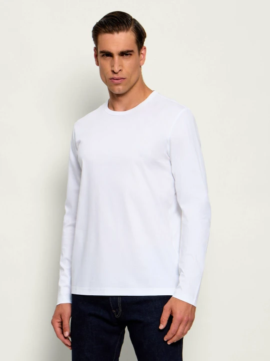 Zdjęcie produktu TIGER OF SWEDEN Longsleeve Olaf | Regular Fit | mercerised biały