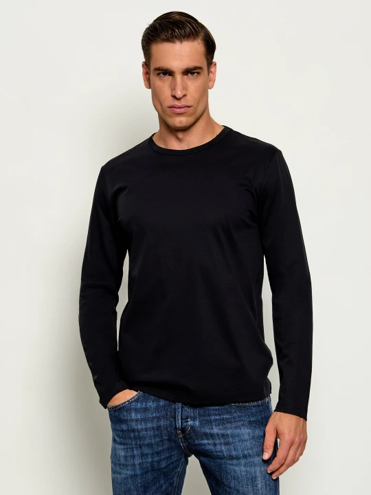 Zdjęcie produktu TIGER OF SWEDEN Longsleeve Olaf | Regular Fit | mercerised czarny