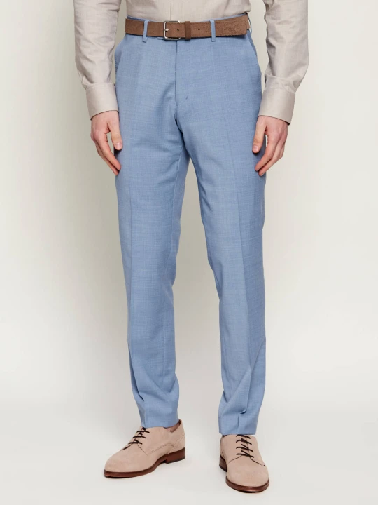 Zdjęcie produktu TIGER OF SWEDEN Spodnie Tenuta | Slim Fit | z dodatkiem wełny błękitny