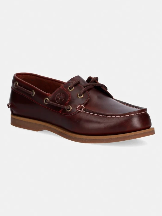 Zdjęcie produktu Timberland mokasyny damskie skórzane Classic Boat Boat bordowy