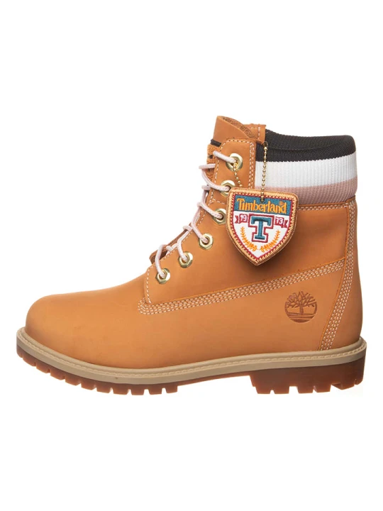 Zdjęcie produktu Timberland Skórzane botki "6 Herit" w kolorze jasnobrązowym rozmiar: 25