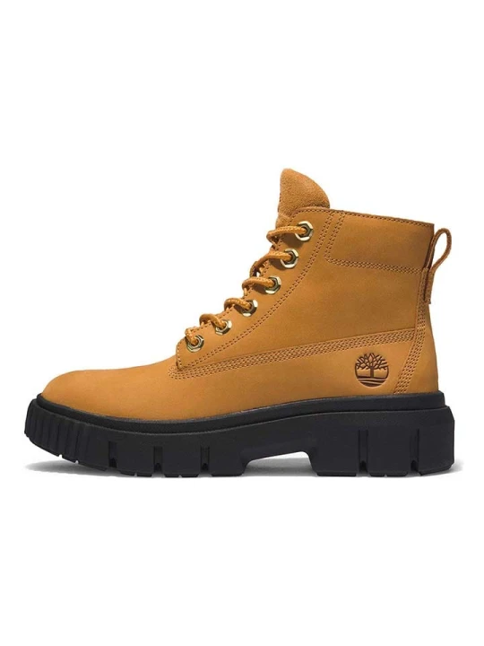 Zdjęcie produktu Timberland Skórzane botki "Greyfield Mid" w kolorze jasnobrązowym rozmiar: 40