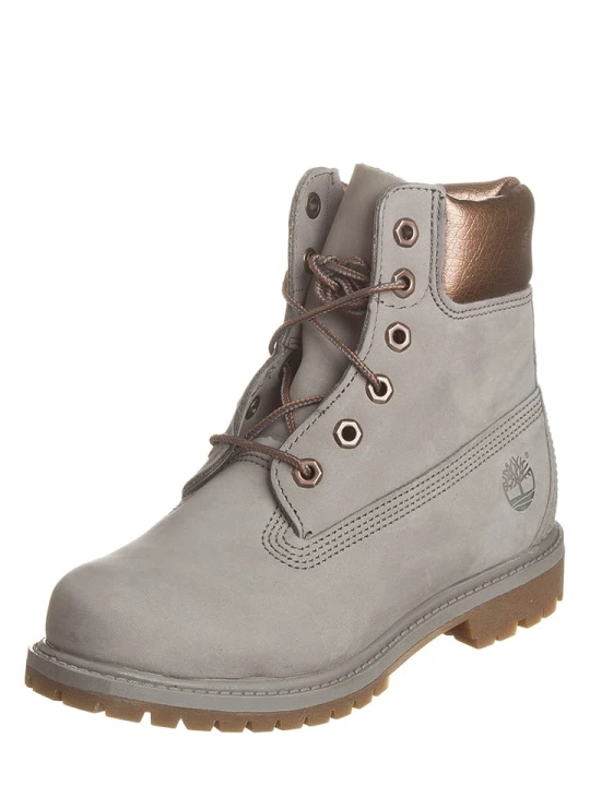 Zdjęcie produktu Timberland Skórzane botki w kolorze szarym rozmiar: 38