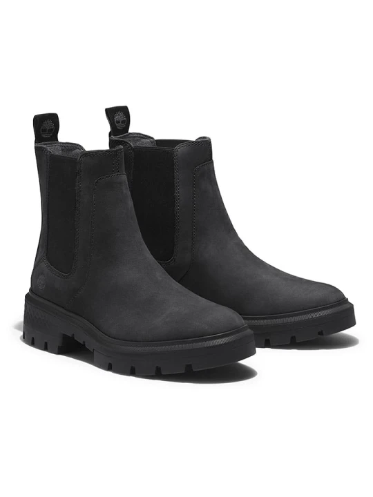 Zdjęcie produktu Timberland Skórzane sztyblety "Cortina Valley Mid" w kolorze czarnym rozmiar: 38