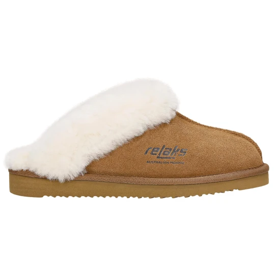 Zdjęcie produktu Kapcie relaks jasnobrązowe z wełna merino r 34001-64