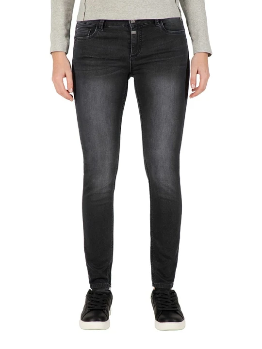 Zdjęcie produktu Timezone Dżinsy "Aleena" - Slim fit - w kolorze antracytowym rozmiar: W32 / L28