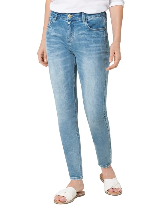 Zdjęcie produktu Timezone Dżinsy "Aleena" - Slim fit - w kolorze błękitnym rozmiar: W32 / L28