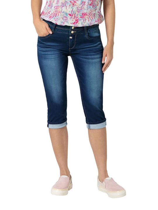 Zdjęcie produktu Timezone Rybaczki dżinsowe "Enya" - Slim fit - w kolorze granatowym rozmiar: W28