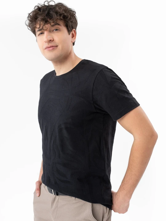 Zdjęcie produktu T-shirt z fakturą TM-ENAR Volcano Czarny