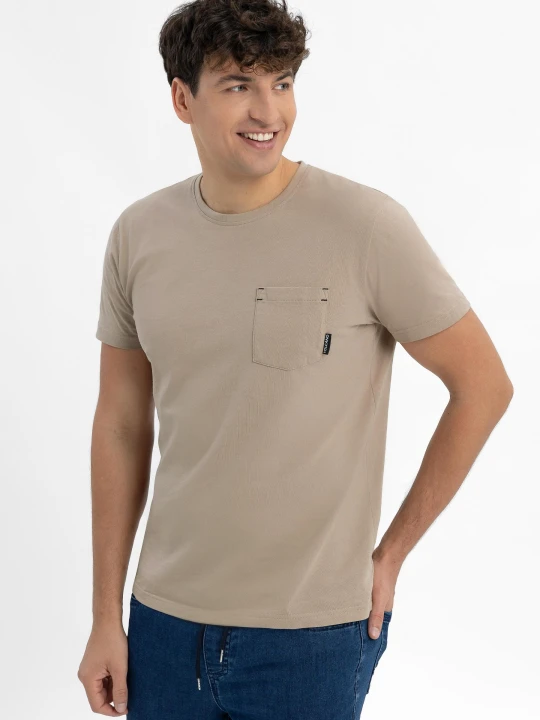 Zdjęcie produktu T-shirt z kieszenią TM-SVEN Volcano Beżowy