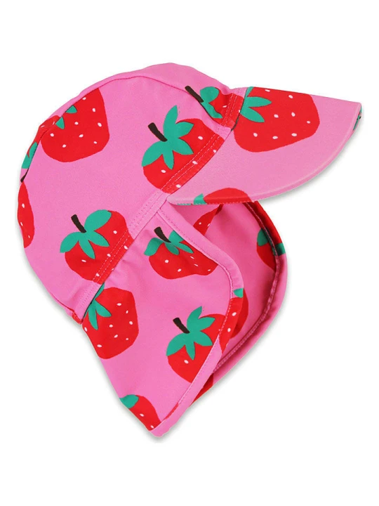 Zdjęcie produktu Toby Tiger Czapka w kolorze różowym z osłoną karku rozmiar: 43 cm