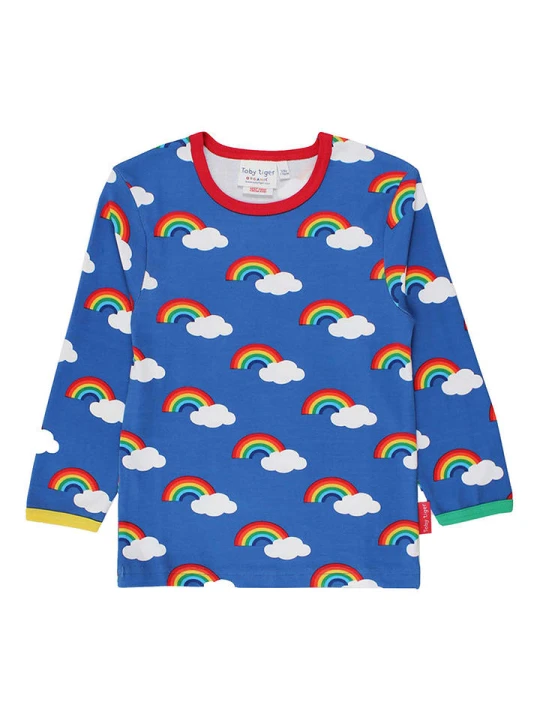Zdjęcie produktu Toby Tiger Koszulka "Rainbow" w kolorze czerwono-niebieskim rozmiar: 68